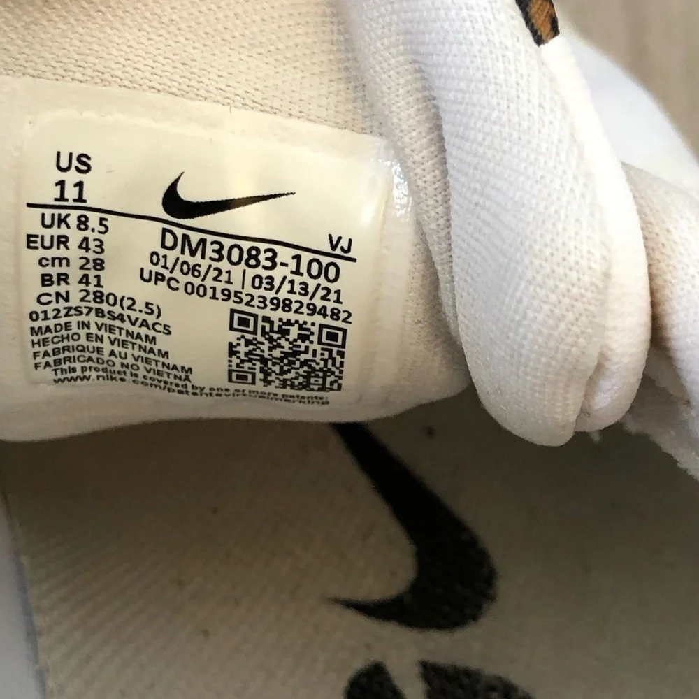 Nike React Escape Run White Leopard Sneakers 11